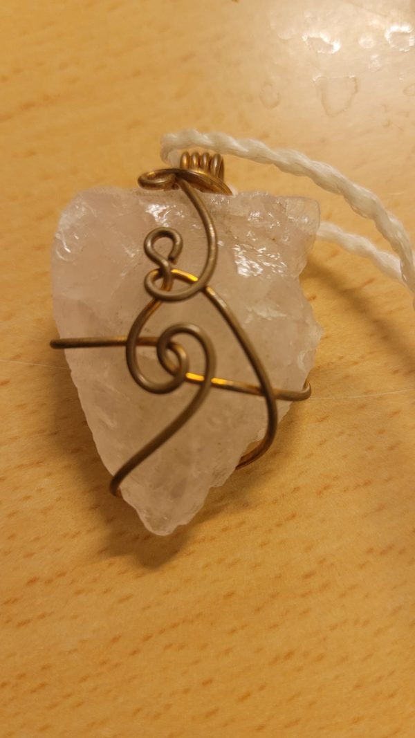 0.5 Pendentif rose quartz brute