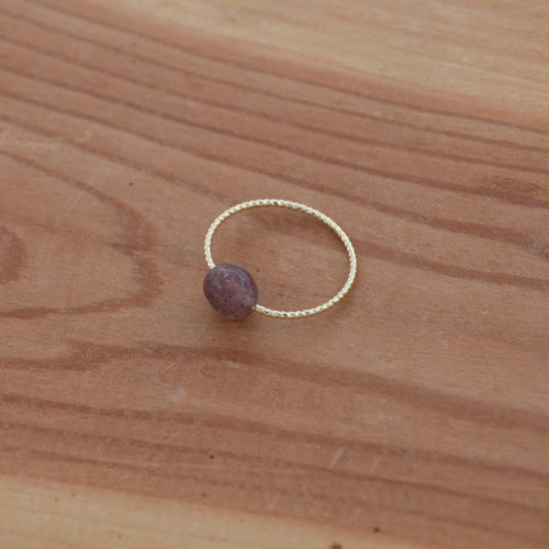 Metal ring Elbaite Tourmaline