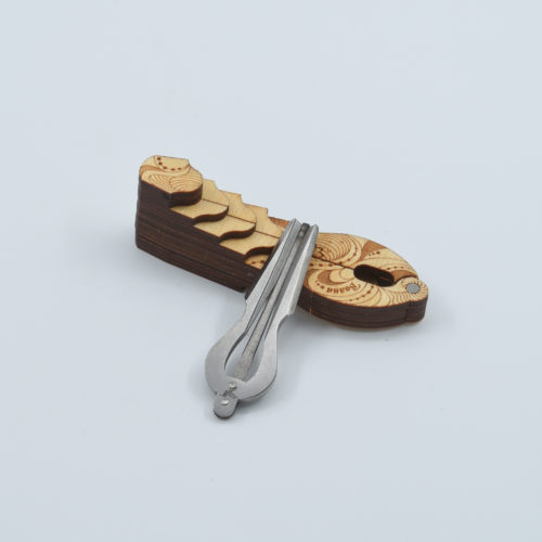 Glazyrin's "Wave" Jawharp With Custom Wooden Case (C#)