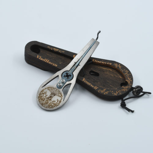Vladharps Jaw Harp with Engraved Wooden Case