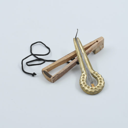 Brass Jaw Harp in Wooden Case