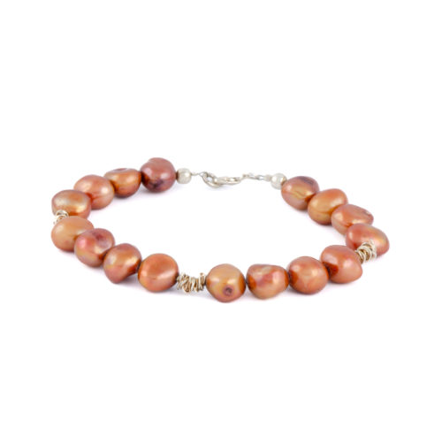 Bronze Pearl Bracelet