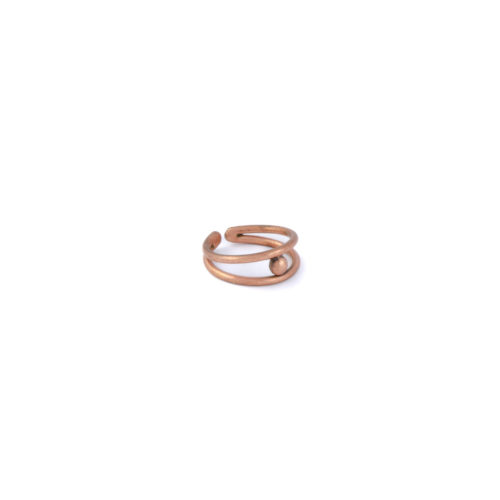 Twisted Copper Loop Ring