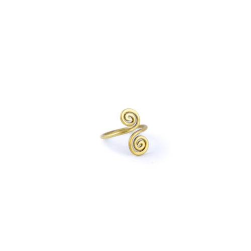 Brass Spiral Wrap Ring