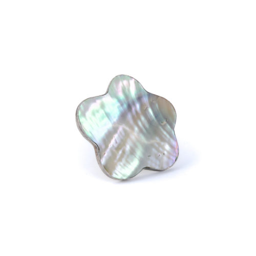 Abalone Shell Silver Ring Mini