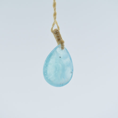 Teardrop Aquamarine Pendant Necklace
